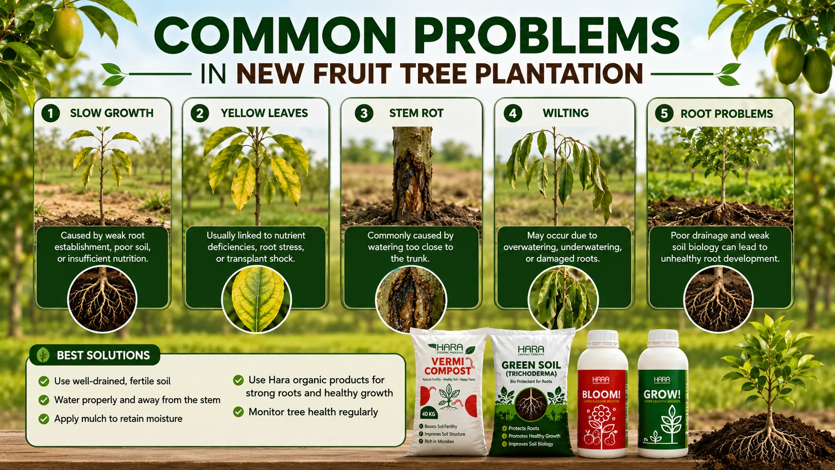 Common Problems in New Fruit Tree Plantation