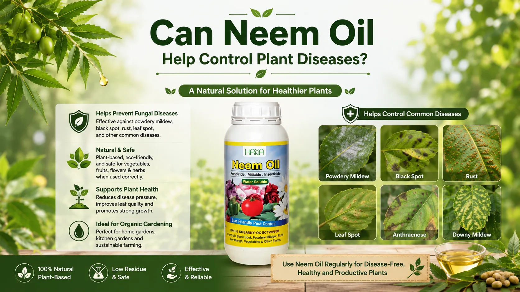 Can Neem Oil Help Control Plant Diseases