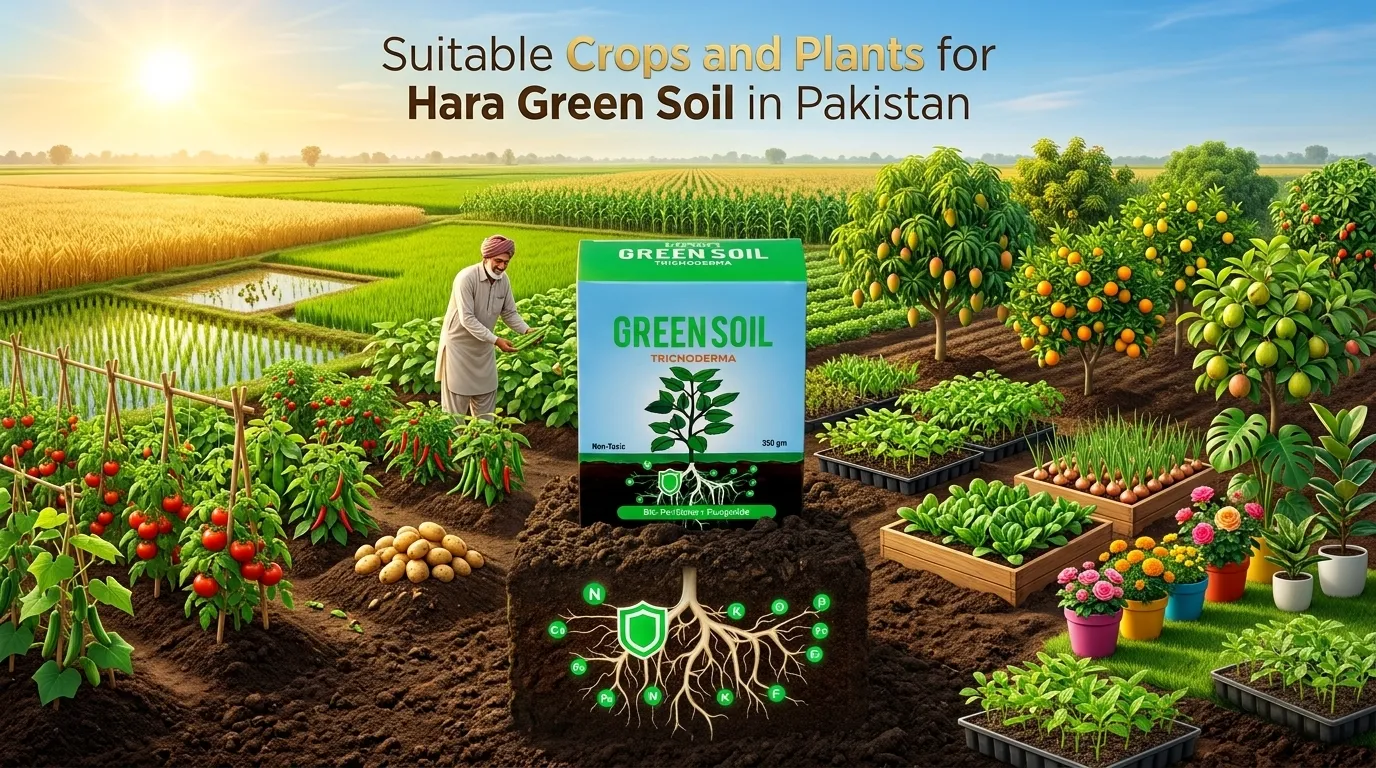 Suitable Crops and Plants for Hara Green Soil in Pakistan